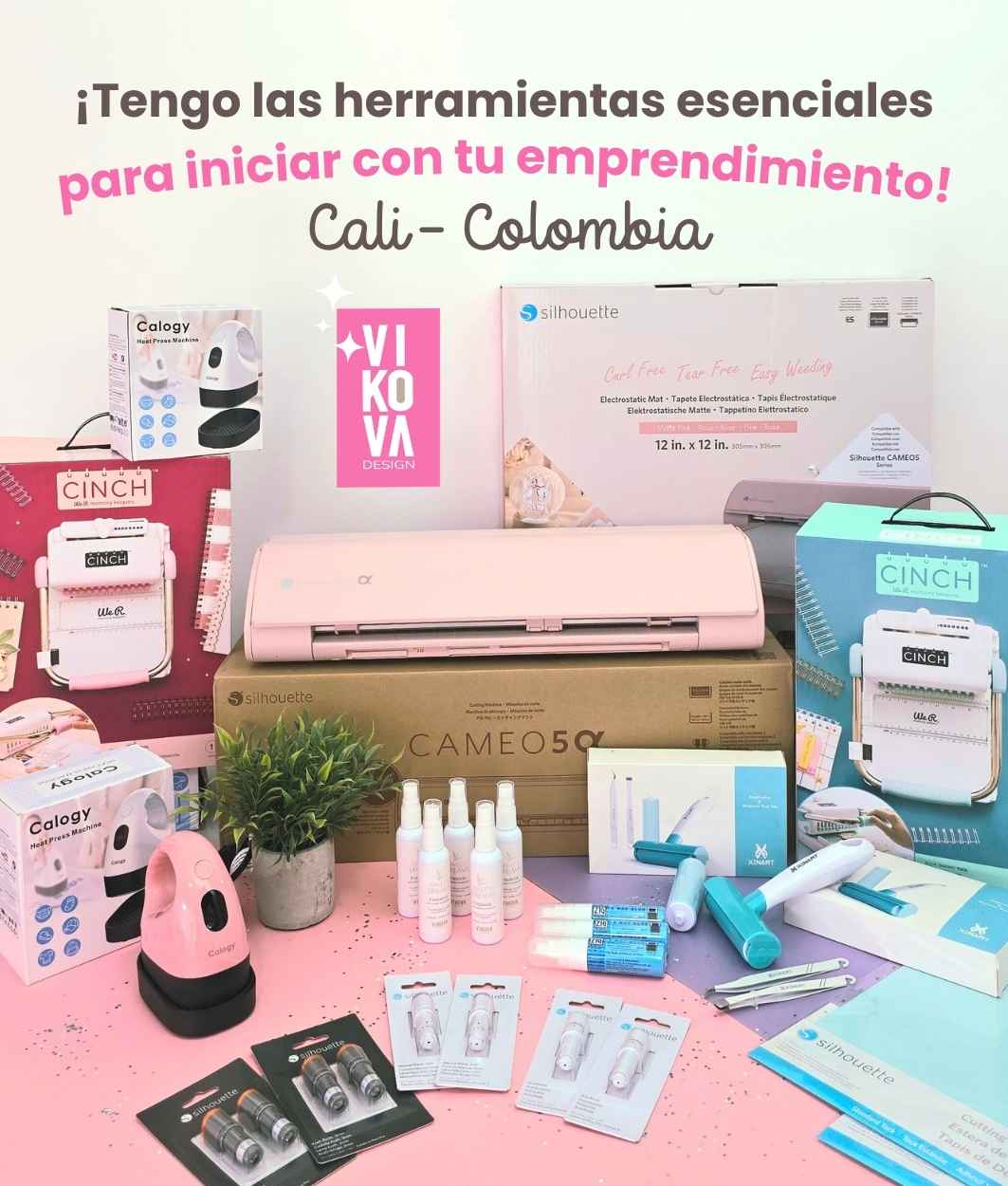 ¡Tengo las herramientas esenciales para iniciar con tu emprendimiento! Cali - Colombia: Cameo 5, planchas, Cinch y accesorios Vikova Design